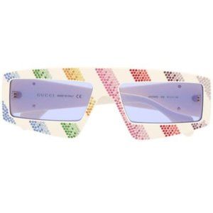 😊100% Authentic, 61 MM white multi Gucci glasses 👓 (SOLD OUT)